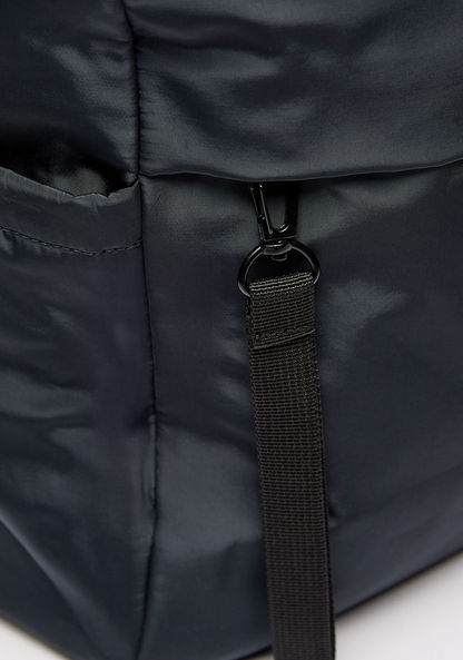 Lee Cooper Solid Backpack with Zip Closure-Men%27s Backpacks-image-2