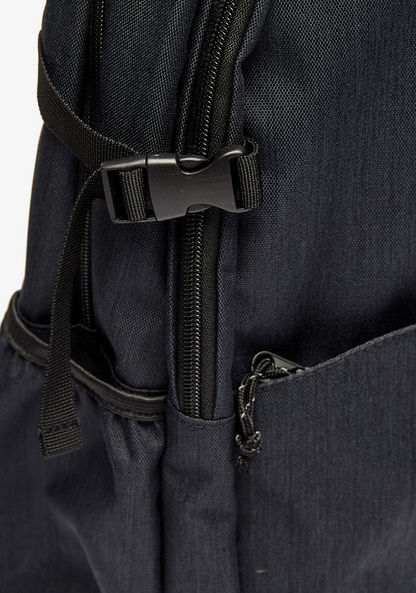 Lee Cooper Textured Backpack with Zip Closure and Adjustable Straps