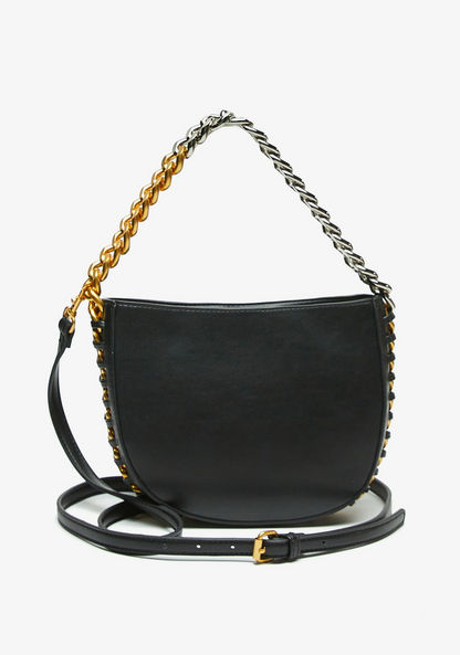 Celeste Solid Crossbody Bag with Metal Detail and Zip closure-Women%27s Handbags-image-0