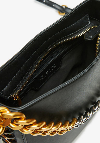 Celeste Solid Crossbody Bag with Metal Detail and Zip closure-Women%27s Handbags-image-4