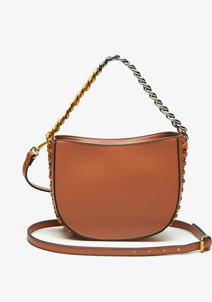 Celeste Solid Crossbody Bag with Metal Detail and Zip closure