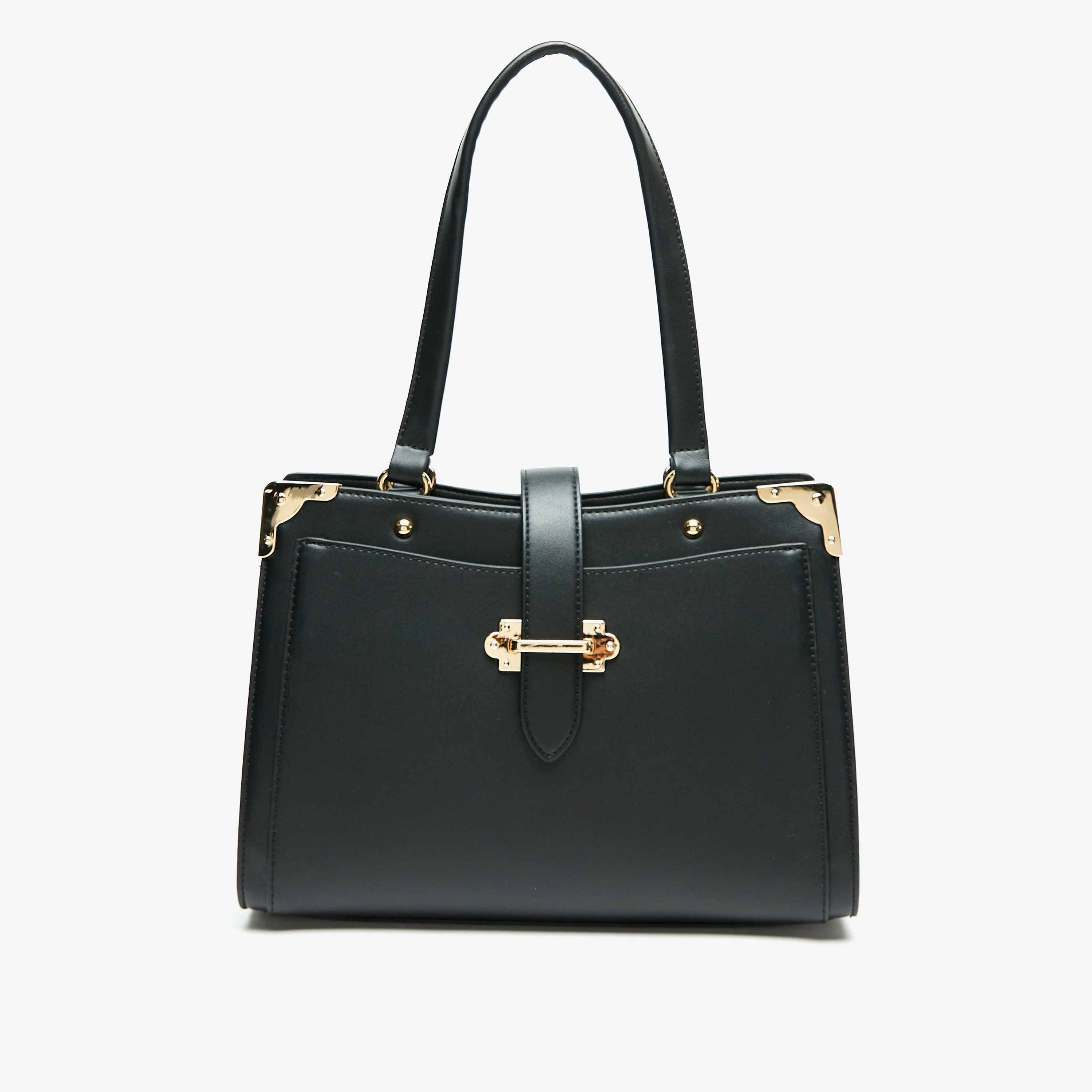 Celeste Solid Tote Bag with Double Handle and Zip Closure-women-bagsandwallets-handbags-image-1