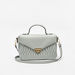 Jane Shilton Quilted Satchel Bag with Detachable Strap and Flap Closure-Women%27s Handbags-thumbnailMobile-0