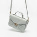 Jane Shilton Quilted Satchel Bag with Detachable Strap and Flap Closure-Women%27s Handbags-thumbnail-1