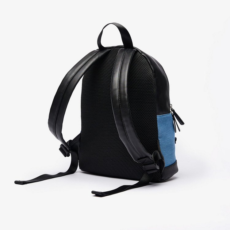 Lee Cooper Patchwork Backpack with Zip Closure