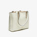 Jane Shilton Solid Tote Bag with Animal Print Handles and Zip Closure-Women%27s Handbags-thumbnail-2