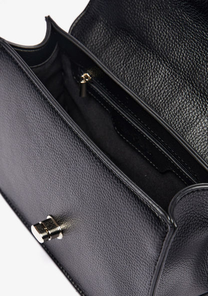 Jane Shilton Animal Textured Satchel Bag with Twist Lock Closure