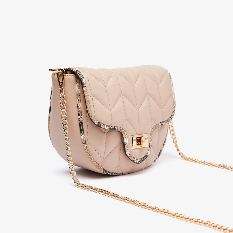 Jane Shilton Quilted Crossbody Bag with Twist and Lock Closure
