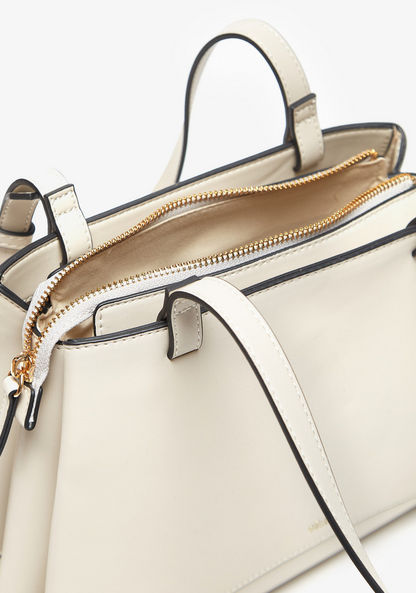 Celeste Solid Shoulder Bag with Adjustable Straps and Zip Closure