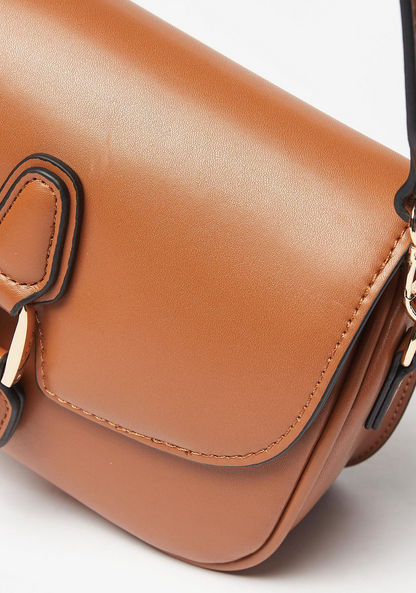 Celeste Solid Crossbody Bag with Weave Detail Strap-Women%27s Handbags-image-3