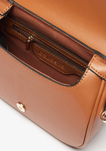 Celeste Solid Crossbody Bag with Weave Detail Strap-Women%27s Handbags-image-4