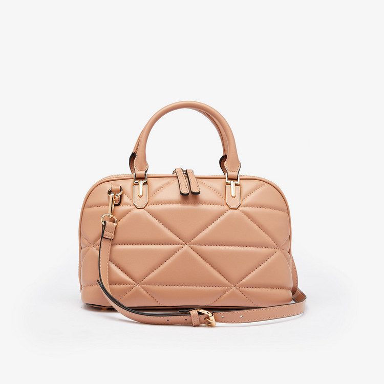 Celeste Quilted Bowler Bag with Detachable Strap