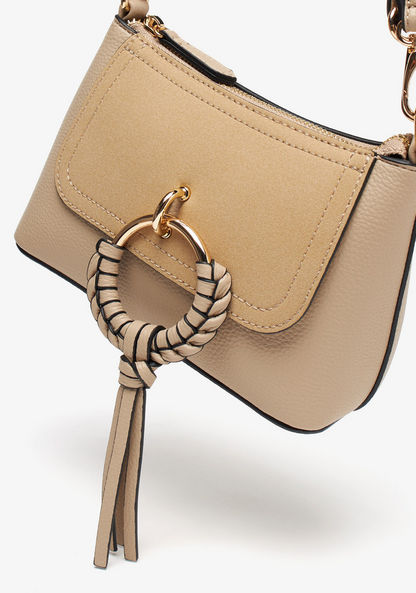 Celeste Solid Crossbody Bag with Detachable Strap and Ring Detail-Women%27s Handbags-image-3