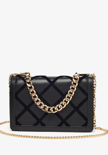 Celeste Satchel Bag with Chain Detail and Detachable Strap