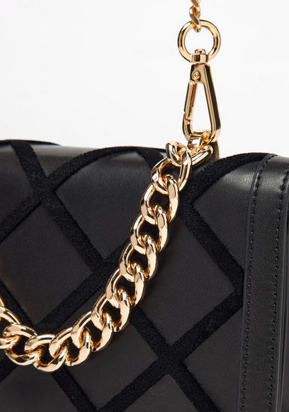 Celeste Satchel Bag with Chain Detail and Detachable Strap