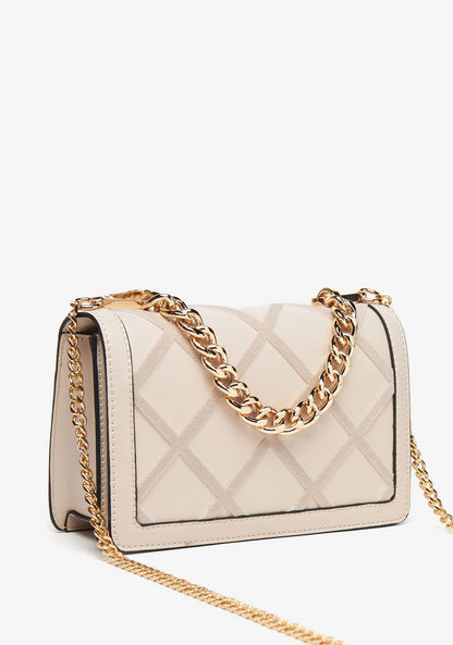 Celeste Satchel Bag with Chain Detail and Detachable Strap-Women%27s Handbags-image-2