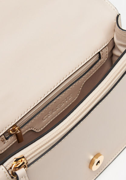 Celeste Satchel Bag with Chain Detail and Detachable Strap-Women%27s Handbags-image-4