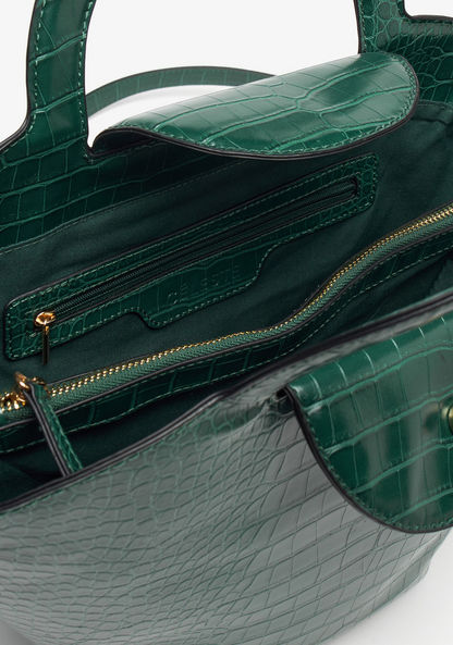 Celeste Animal Textured Tote Bag with Double Handles-Women%27s Handbags-image-4