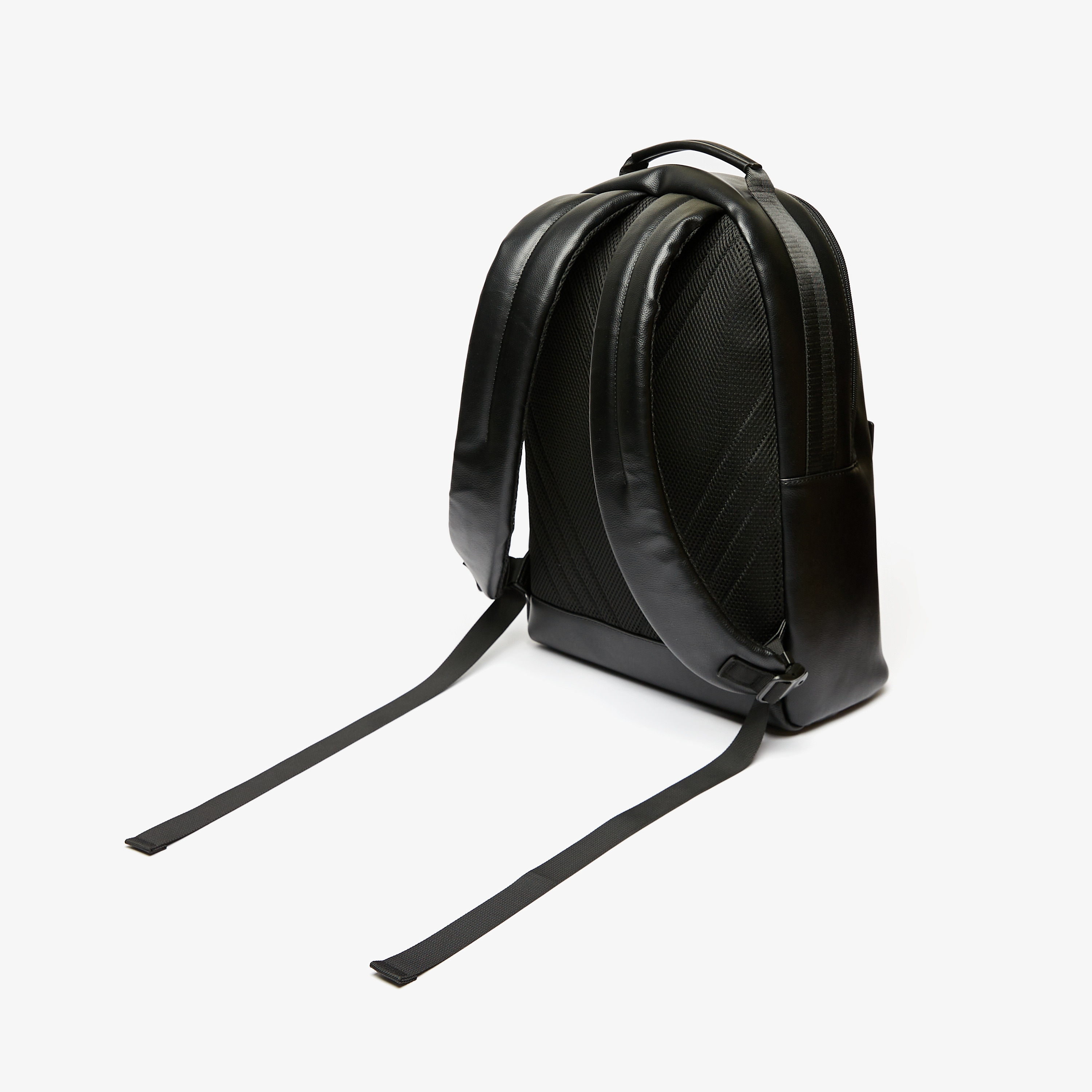 Duchini Solid Backpack with Zip Closure and Adjustable Straps-men-bags-image-2
