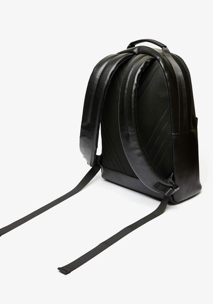 Duchini Solid Backpack with Zip Closure and Adjustable Straps-Men%27s Backpacks-image-1