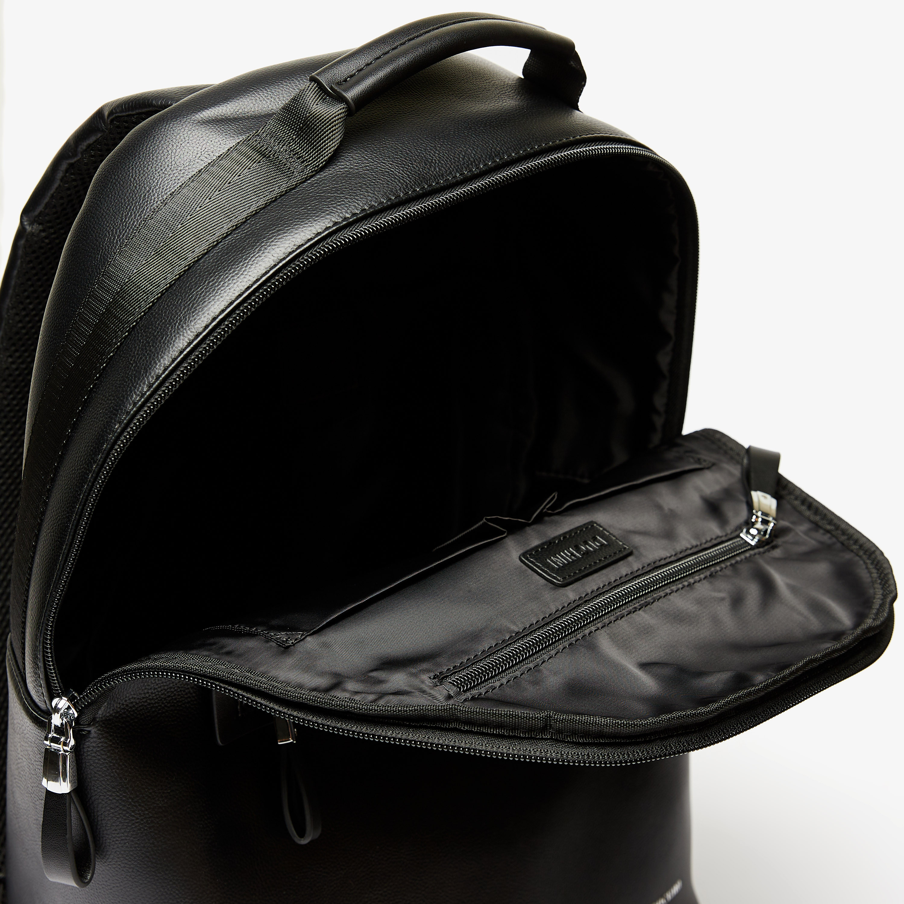 Duchini Solid Backpack with Zip Closure and Adjustable Straps-men-bags-image-5