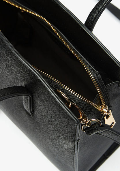 Celeste Solid Tote Bag with Scarf Detail and Detachable Strap