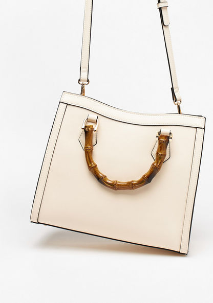 Celeste Solid Tote Bag with Wooden Handles-Women%27s Handbags-image-1