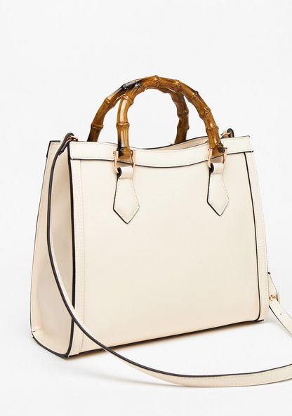 Celeste Solid Tote Bag with Wooden Handles-Women%27s Handbags-image-2
