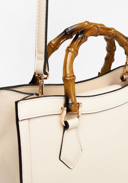 Celeste Solid Tote Bag with Wooden Handles-Women%27s Handbags-image-3