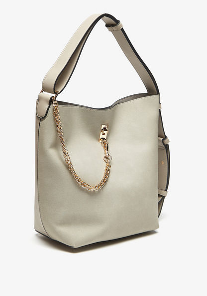 Celeste Shoulder Bag with Chain Detail and Adjustable Strap