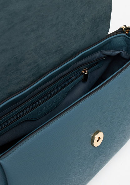 Celeste Satchel Bag with Detachable Strap and Metal Detail