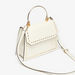 Celeste Animal Texture Satchel Bag with Metal Handle and Stud Detail-Women%27s Handbags-thumbnailMobile-2
