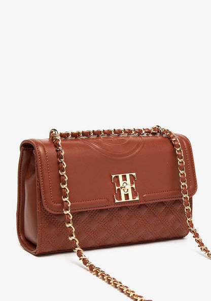 Elle Embossed Crossbody Bag with Chain Strap