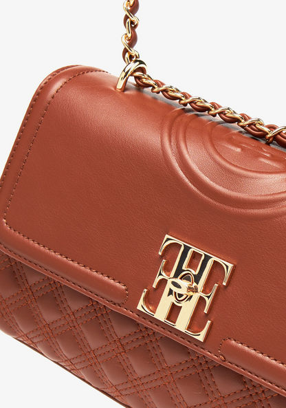 Elle Embossed Crossbody Bag with Chain Strap-Women%27s Handbags-image-3