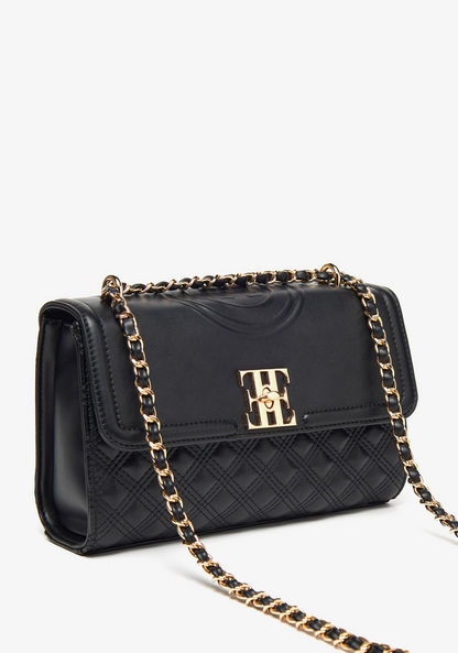 Elle Embossed Crossbody Bag with Chain Strap-Women%27s Handbags-image-2