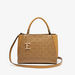 Elle Embossed Tote Bag with Adjustable Strap and Zip Closure-Women%27s Handbags-thumbnail-0