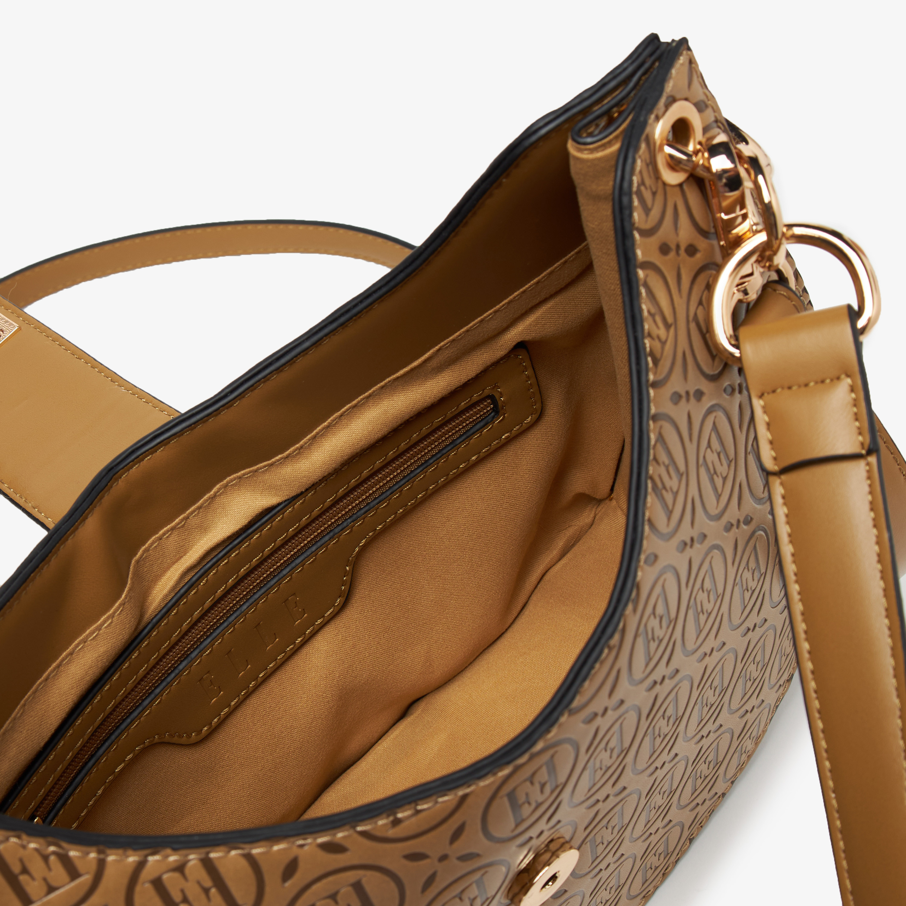 شنطة تسوق منقوشة مونوجرام بحزام قابل للفصل من إيل-women-bagsandwallets-handbags-image-5