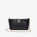 Elle Quilted Crossbody Bag with Chain Strap and Zip Closure-Women%27s Handbags-thumbnailMobile-0