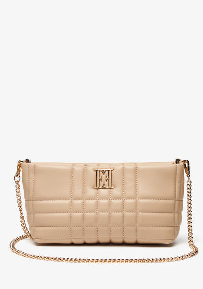 Elle Quilted Crossbody Bag with Chain Strap and Zip Closure