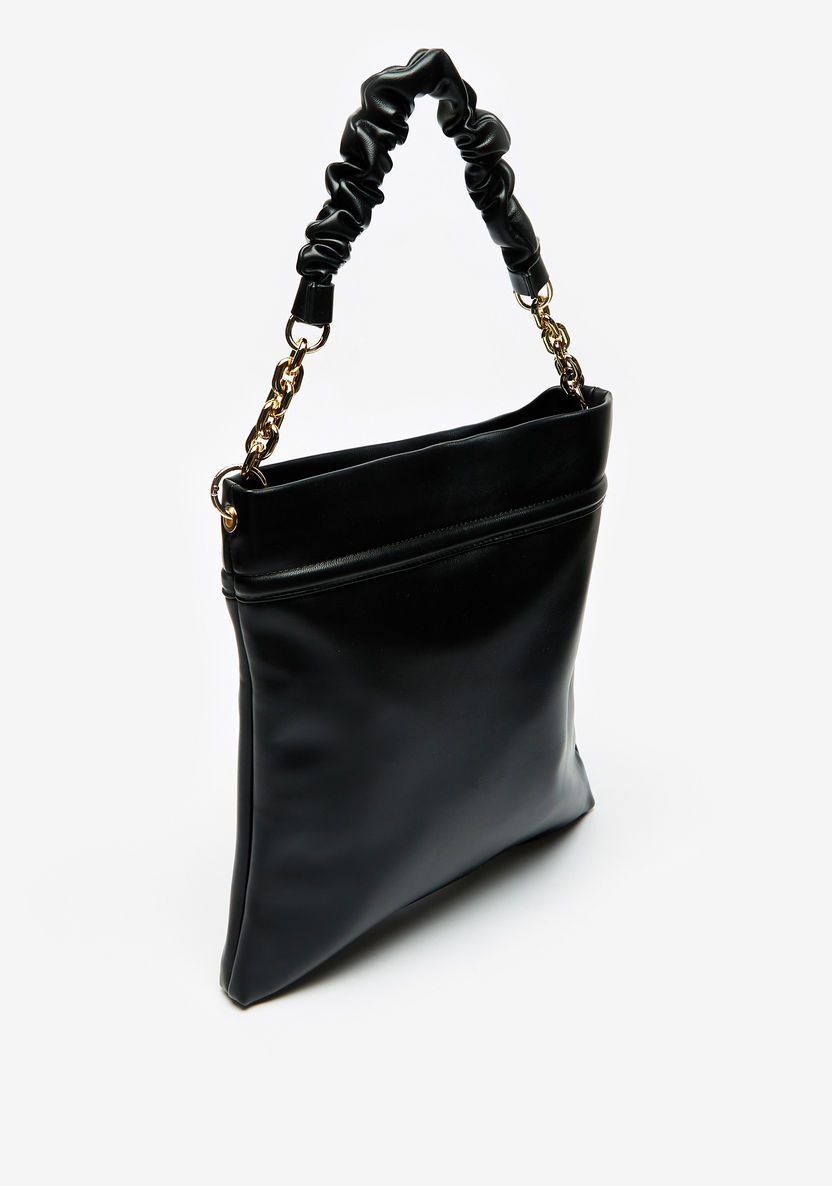 Haadana Solid Shopper Bag with Chain Accented Handle-Women%27s Handbags-image-2
