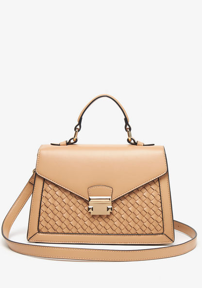 Jane Shilton Weave Textured Satchel Bag with Detachable Strap-Women%27s Handbags-image-0
