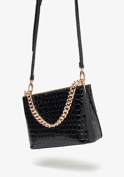 Jane Shilton Animal Textured Shoulder Bag with Detachable Strap-Women%27s Handbags-image-1