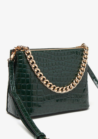 Jane Shilton Animal Textured Shoulder Bag with Detachable Strap-Women%27s Handbags-image-2