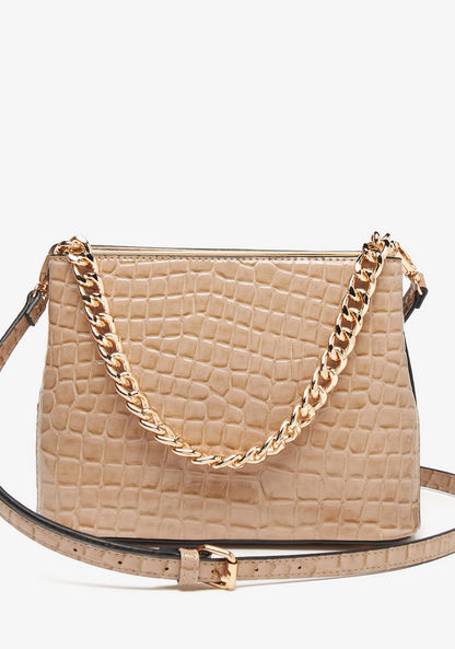 Jane Shilton Animal Textured Shoulder Bag with Detachable Strap-Women%27s Handbags-image-0