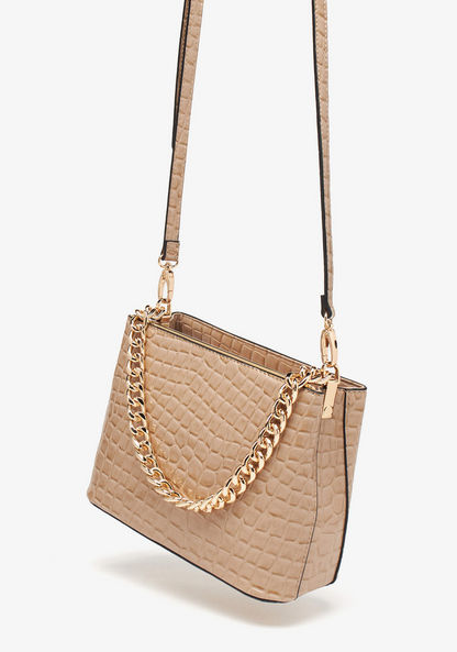 Jane Shilton Animal Textured Shoulder Bag with Detachable Strap-Women%27s Handbags-image-1