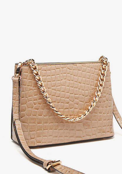 Jane Shilton Animal Textured Shoulder Bag with Detachable Strap-Women%27s Handbags-image-2