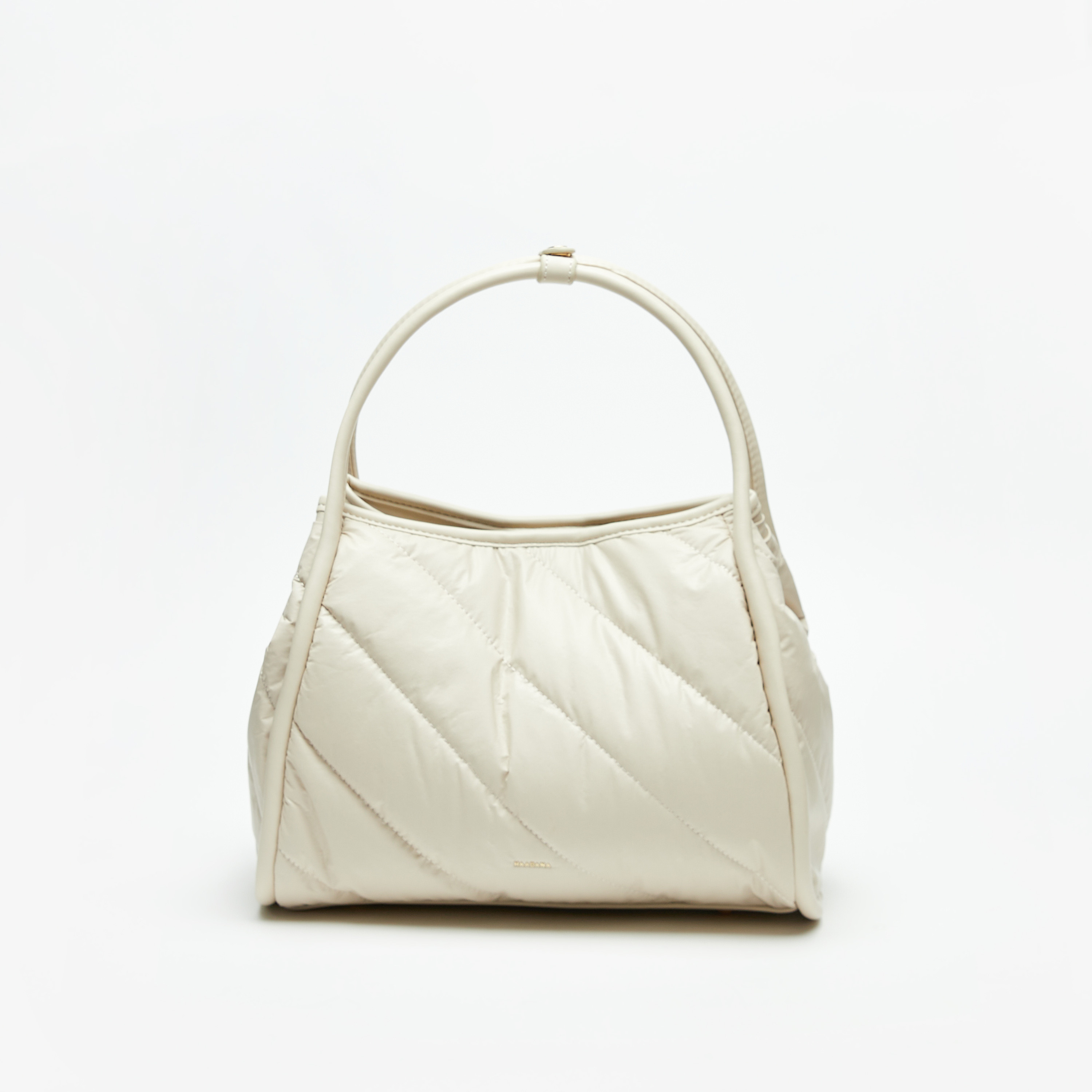 Haadana Quilted Tote Bag with Double Handle and Button Closure-women-bagsandwallets-handbags-image-1