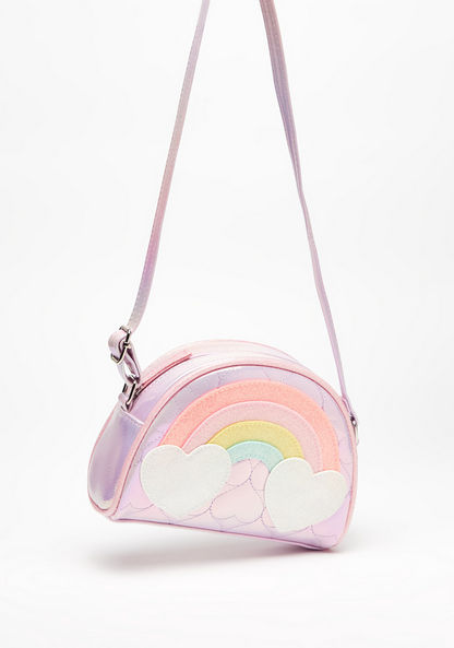 Little Missy Rainbow Crossbody Bag with Adjustable Strap and Zip Closure