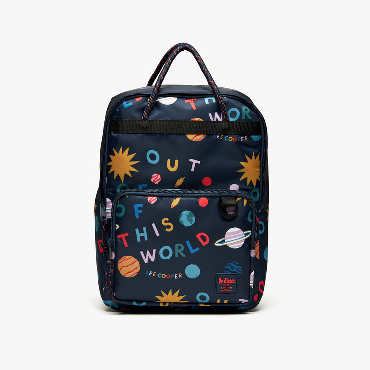 Lee Cooper All Over Print Backpack with Zip Closure