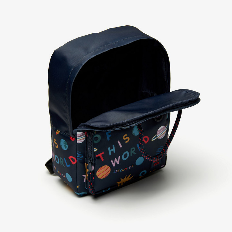 Lee Cooper All Over Print Backpack with Zip Closure
